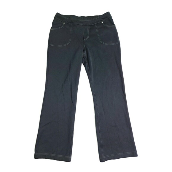 ATHLETA Fleece Pants Womens Medium Black Stretch Flare Jeggings Gorpcore - Picture 1 of 11